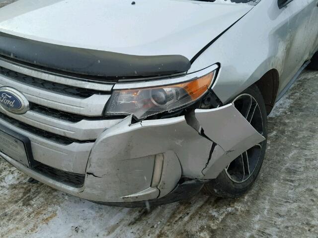 2FMDK4JC7EBA72794 - 2014 FORD EDGE SEL SILVER photo 9