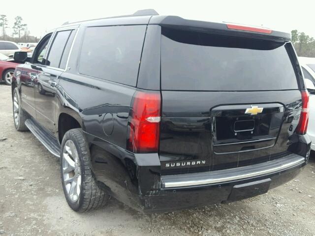 1GNSCKKC0FR714435 - 2015 CHEVROLET SUBURBAN C BLACK photo 3