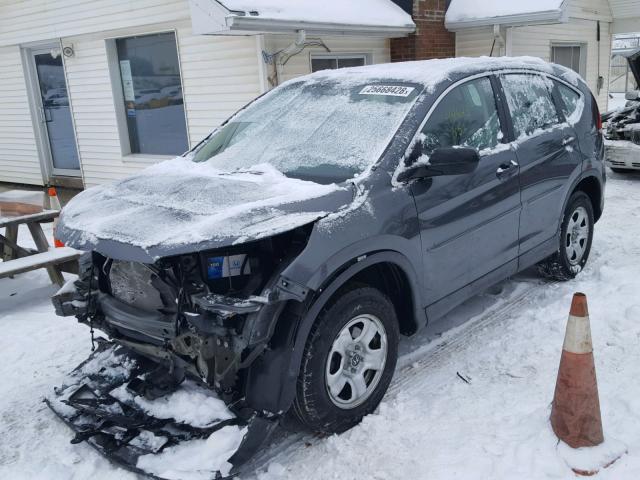 2HKRM4H32DH623422 - 2013 HONDA CR-V LX GRAY photo 2