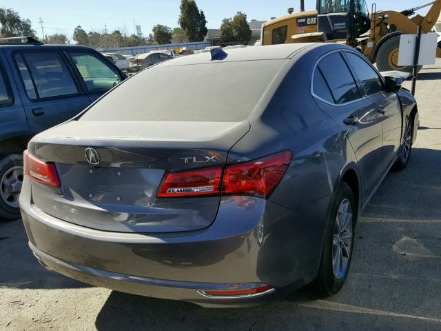 19UUB1F36JA008524 - 2018 ACURA TLX GRAY photo 4