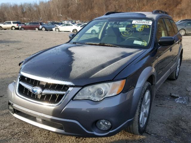 4S4BP61C696342459 - 2009 SUBARU OUTBACK 2. CHARCOAL photo 2