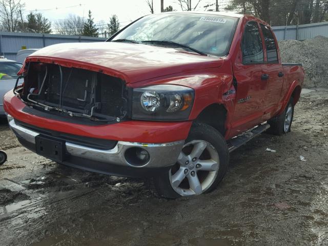 1D7HU18287S106574 - 2007 DODGE RAM 1500 S RED photo 2