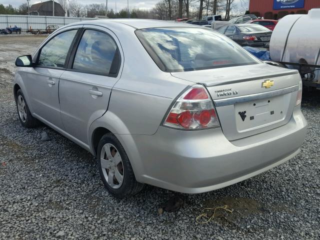 KL1TD5DE4BB210135 - 2011 CHEVROLET AVEO LS SILVER photo 3