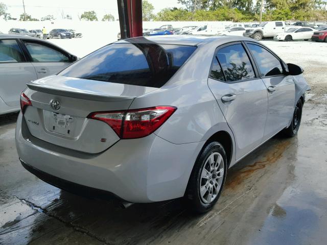 2T1BURHEXEC038835 - 2014 TOYOTA COROLLA L SILVER photo 4