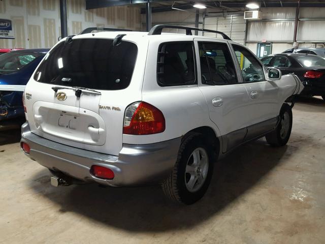 KM8SB12B34U632816 - 2004 HYUNDAI SANTA FE G WHITE photo 4