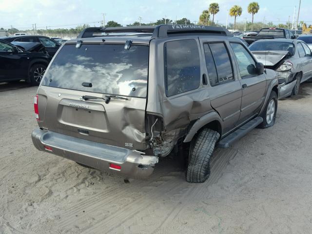 JN8DR09X72W660533 - 2002 NISSAN PATHFINDER GOLD photo 4