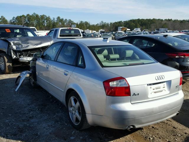 WAULC68E55A058093 - 2005 AUDI A4 1.8T QU SILVER photo 3