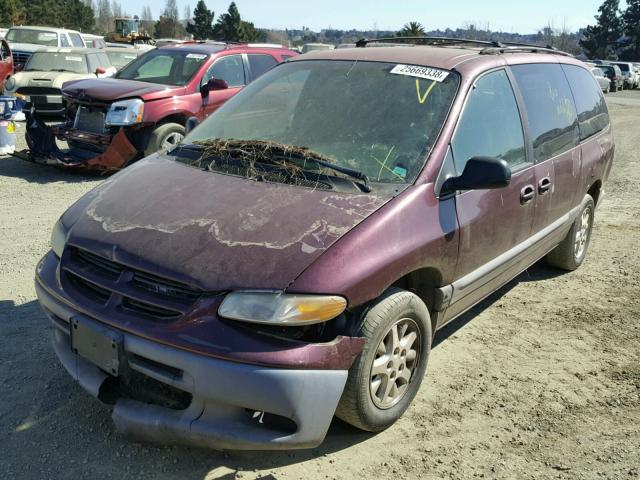 1B4GP44R0XB830192 - 1999 DODGE GRAND CARA MAROON photo 2