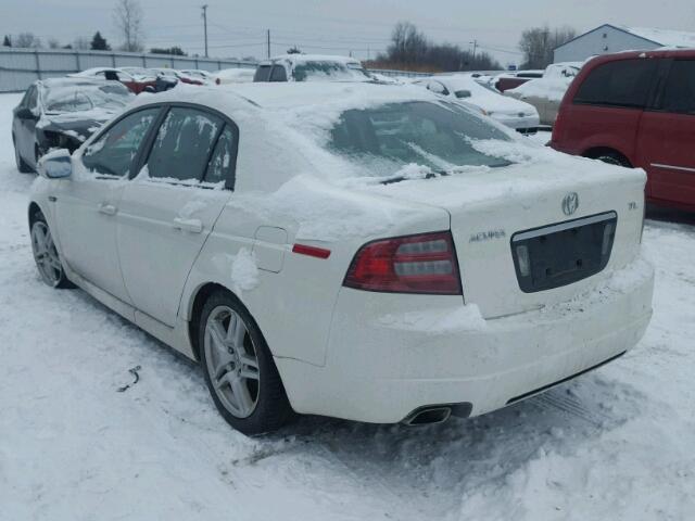 19UUA66207A005571 - 2007 ACURA TL WHITE photo 3