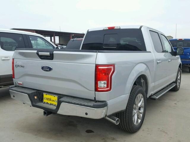 1FTEW1CF7HKD87219 - 2017 FORD F150 SUPER SILVER photo 4