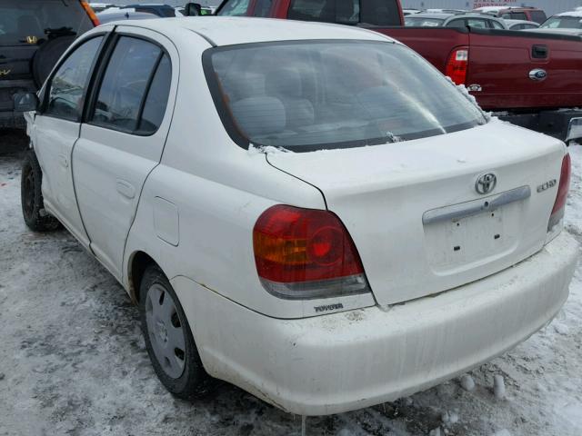 JTDBT123035052250 - 2003 TOYOTA ECHO WHITE photo 3