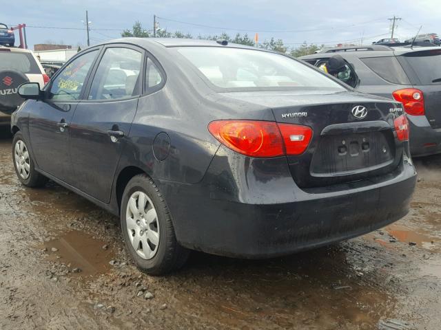 KMHDU46D38U405373 - 2008 HYUNDAI ELANTRA GL BLACK photo 3