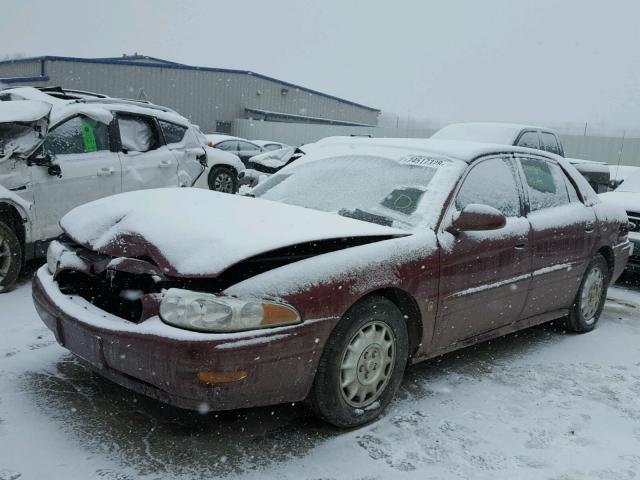 1G4HP54K2YU221042 - 2000 BUICK LESABRE CU MAROON photo 2