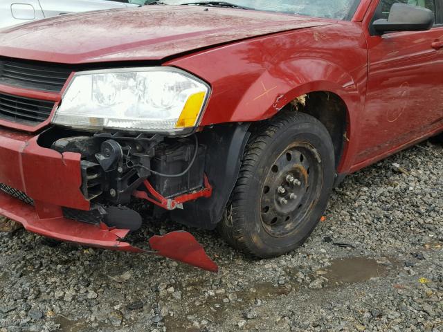 1B3CC4FB1AN112705 - 2010 DODGE AVENGER SX ORANGE photo 9