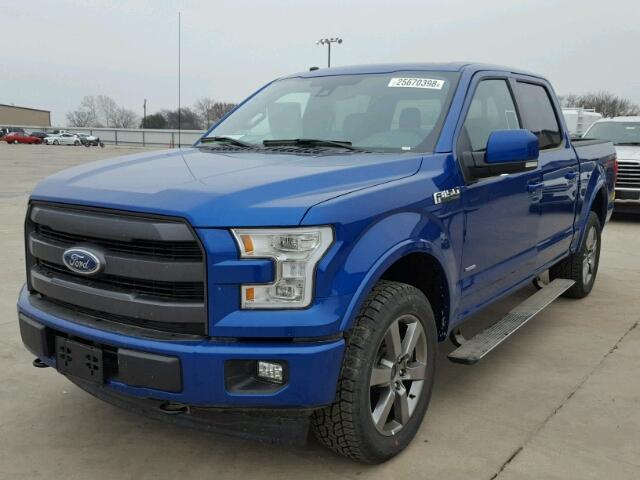 1FTEW1EG0HFC52100 - 2017 FORD F150 SUPER BLUE photo 2