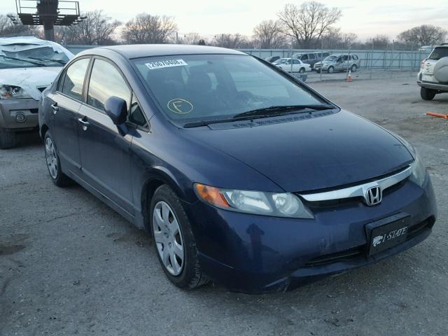 1HGFA16508L116343 - 2008 HONDA CIVIC LX BLUE photo 1