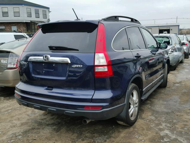 5J6RE4H73BL014603 - 2011 HONDA CR-V EXL BLUE photo 4