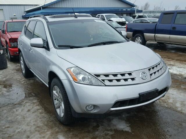 JN8AZ08W06W527601 - 2006 NISSAN MURANO SL SILVER photo 1