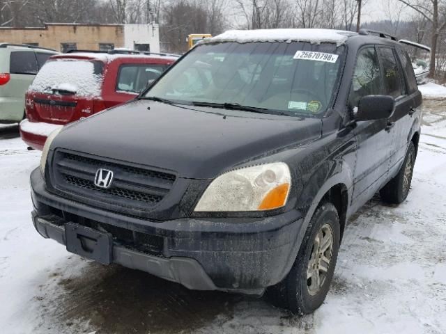 2HKYF18534H596978 - 2004 HONDA PILOT EXL BLACK photo 2