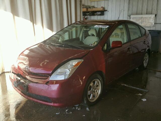 JTDKB20U457038752 - 2005 TOYOTA PRIUS RED photo 2