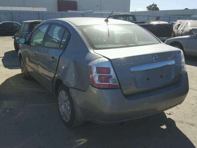 3N1AB6AP9AL713483 - 2010 NISSAN SENTRA 2.0 GRAY photo 3