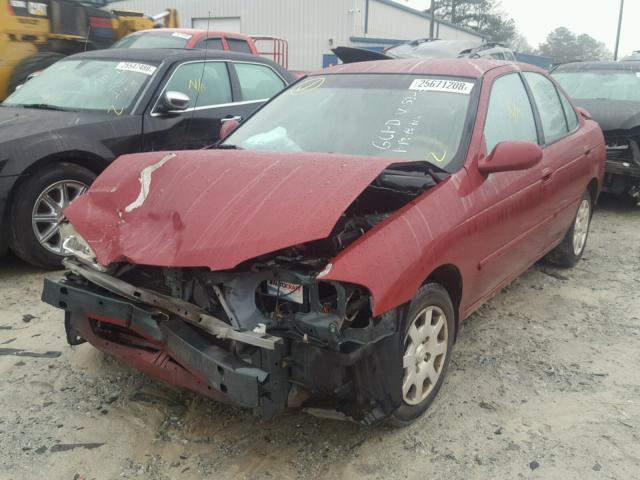 3N1CB51D91L455345 - 2001 NISSAN SENTRA XE BURGUNDY photo 2