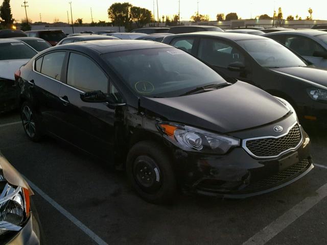 KNAFZ4A81G5554878 - 2016 KIA FORTE EX BLACK photo 1