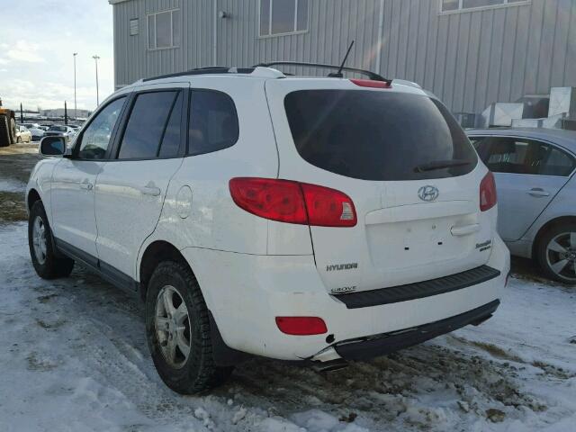 5NMSG73E48H217051 - 2008 HYUNDAI SANTA FE G WHITE photo 3