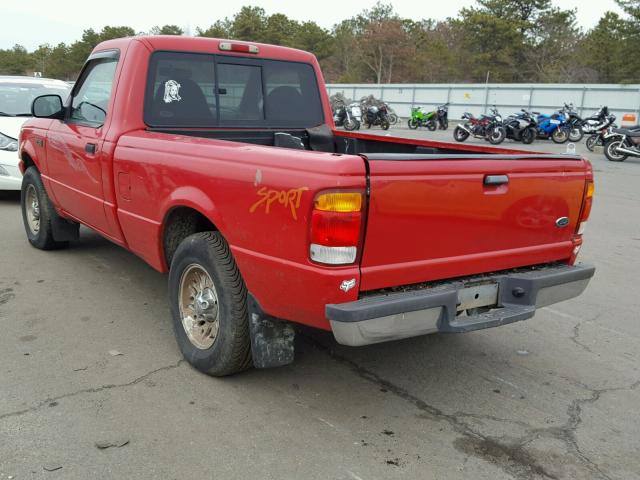 1FTYR10C2XPA22074 - 1999 FORD RANGER RED photo 3
