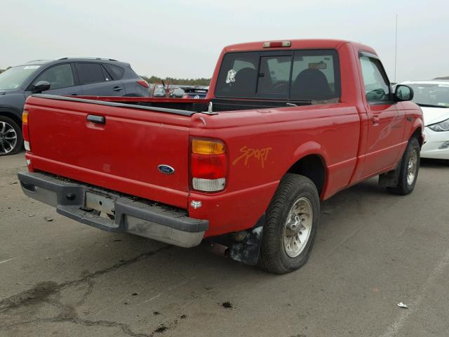 1FTYR10C2XPA22074 - 1999 FORD RANGER RED photo 4