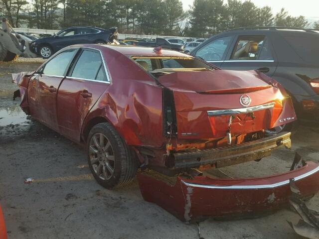 1G6DT57V990113887 - 2009 CADILLAC CTS HI FEA RED photo 3