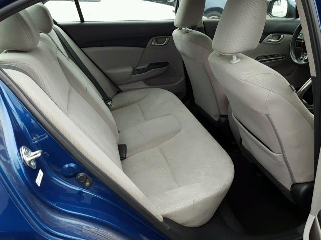 19XFB2F56DE245496 - 2013 HONDA CIVIC LX BLUE photo 6