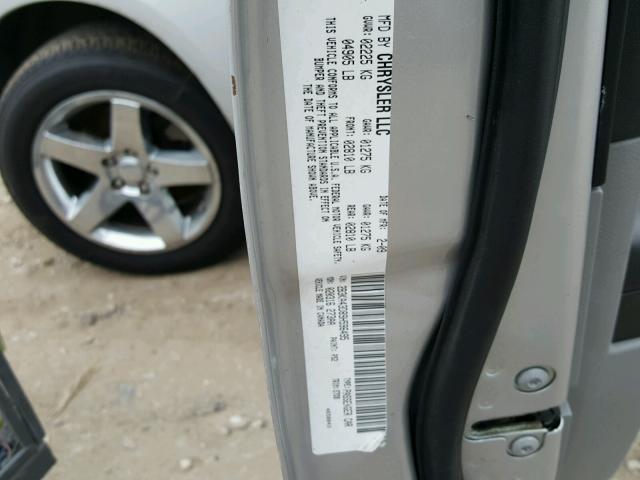 2B3KA43D89H596495 - 2009 DODGE CHARGER SILVER photo 10