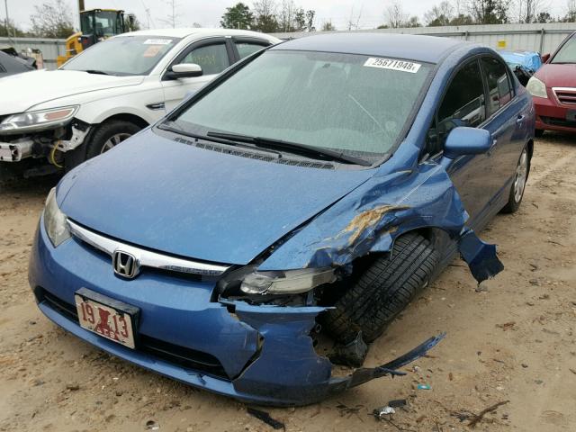 1HGFA16587L131722 - 2007 HONDA CIVIC LX BLUE photo 2