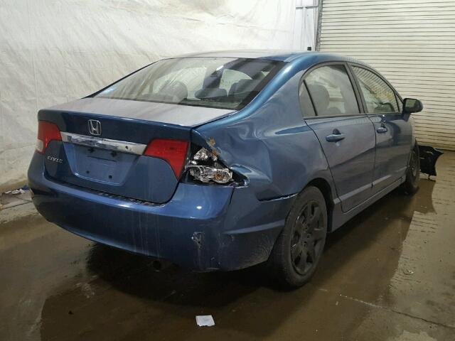 2HGFA1F53AH559296 - 2010 HONDA CIVIC LX BLUE photo 4