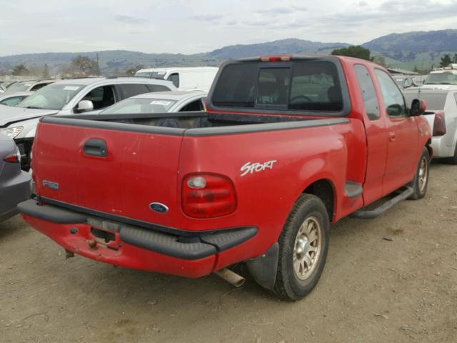 1FTRX07L12KA02866 - 2002 FORD F150 RED photo 4