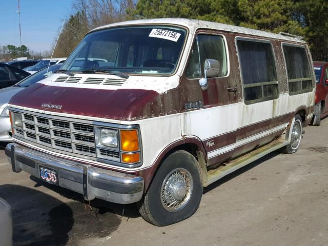 2B6HB23T9GK530298 - 1986 DODGE RAM VAN B2 TWO TONE photo 2