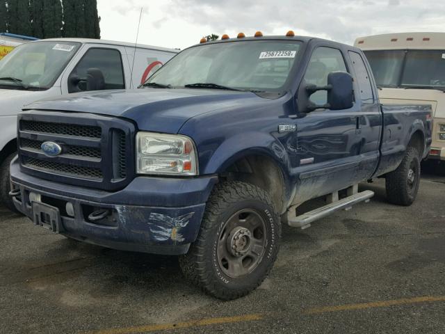 1FTWX31P36EC16259 - 2006 FORD F350 SRW S BLUE photo 2