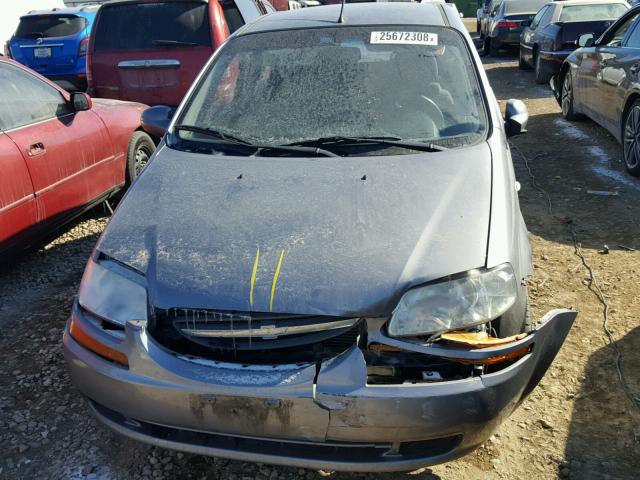 KL1TD66648B239705 - 2008 CHEVROLET AVEO BASE GRAY photo 9