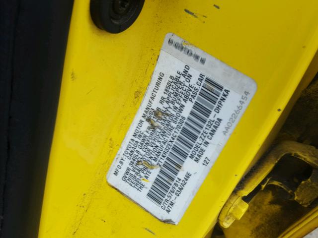 2T1KR32EX4C170306 - 2004 TOYOTA COROLLA MA YELLOW photo 10