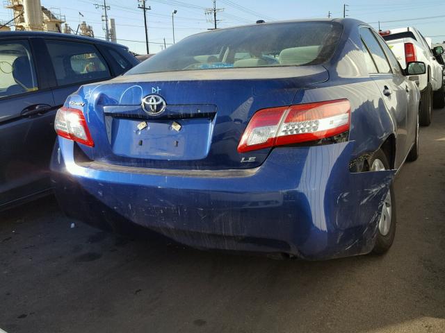 4T4BF3EK4BR149835 - 2011 TOYOTA CAMRY BASE BLUE photo 4