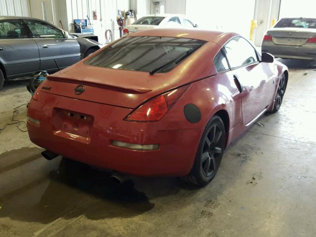 JN1AZ34E04T062281 - 2004 NISSAN 350Z COUPE RED photo 4