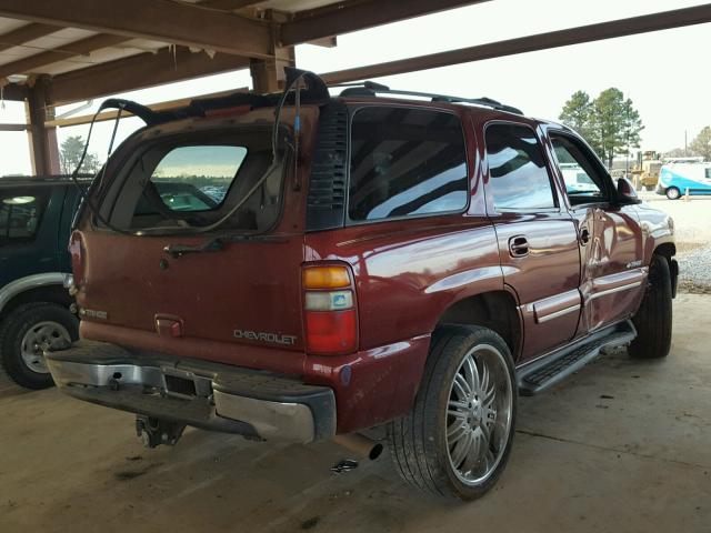 1GNEC13Z63R301506 - 2003 CHEVROLET TAHOE C150 RED photo 4