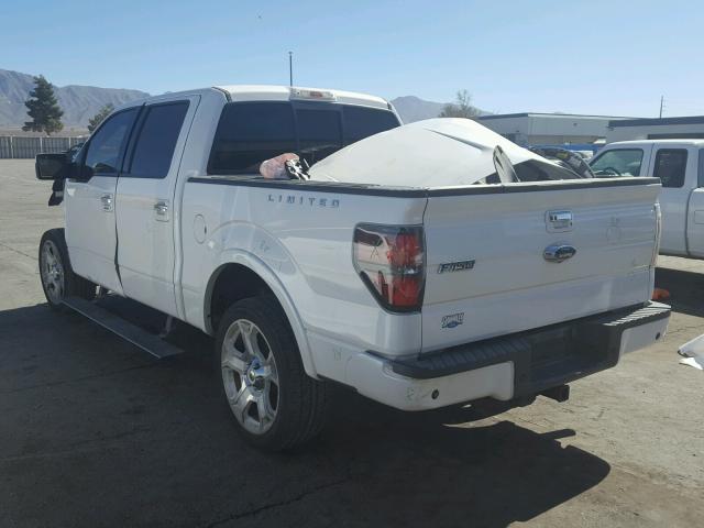 1FTFW1E60BFA50165 - 2011 FORD F150 SUPER WHITE photo 3