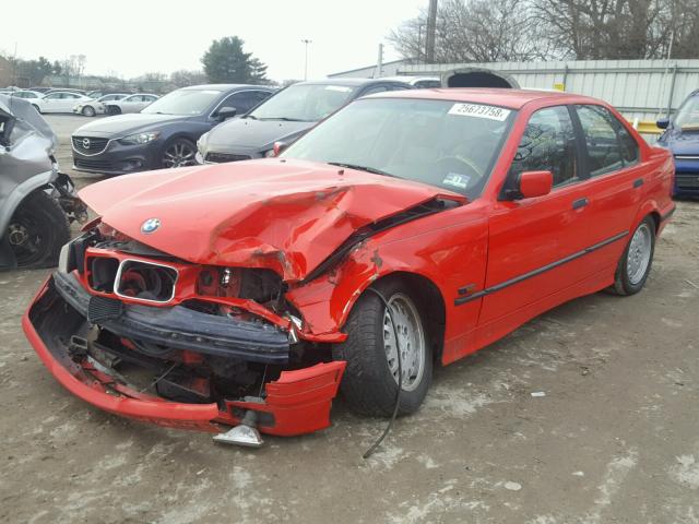 WBACB4324RFM01635 - 1994 BMW 325 I AUTO RED photo 2