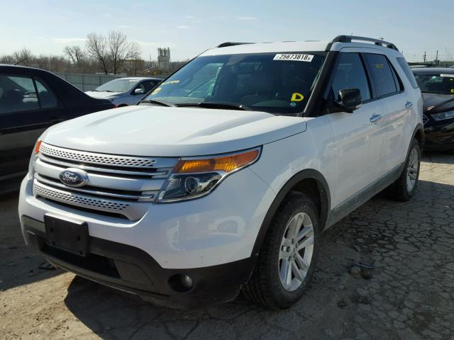 1FM5K8D87EGC57892 - 2014 FORD EXPLORER X WHITE photo 2