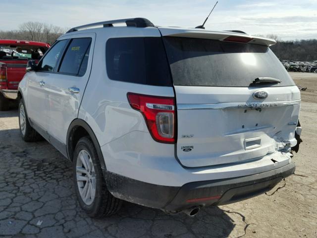1FM5K8D87EGC57892 - 2014 FORD EXPLORER X WHITE photo 3