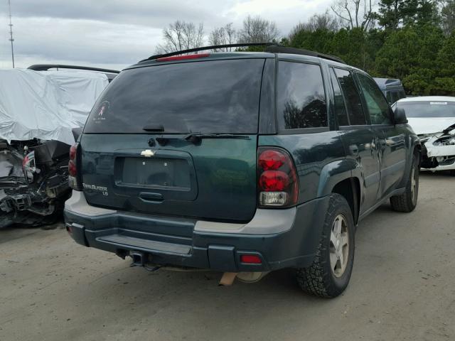 1GNDT13S452358006 - 2005 CHEVROLET TRAILBLAZE GREEN photo 4