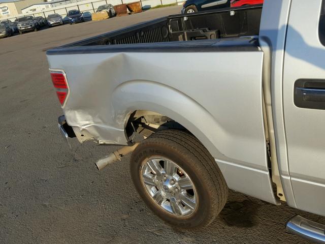 1FTFW1CT6BKD49028 - 2011 FORD F150 SUPER SILVER photo 9