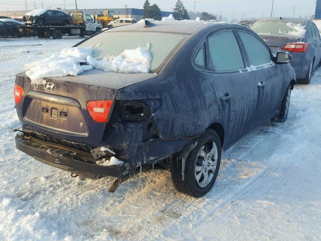 KMHDU46D49U817271 - 2009 HYUNDAI ELANTRA GL BLUE photo 4